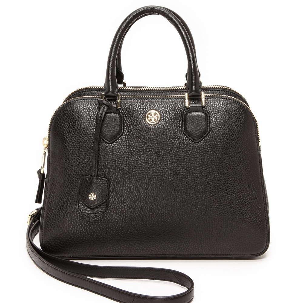 TORY BURCH | Robinson Pebbled Triple-Zip Satchel